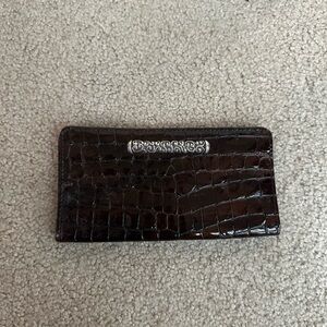 Brighton Dark Brown Crocodile Embossed Wallet